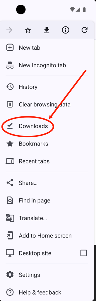 القائمة الجانبية لجوجل كروم